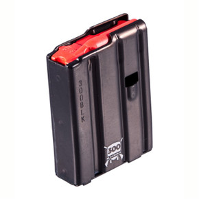 AR-15 300 BLK ALUMINUM MAGAZINE W/ RED FOLLOWER 10 RD 100022688 AR-15 300 BLK ALUMINUM MAGAZINE W/ RED FOLLOWER 10 RD 100022688