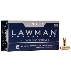 Speer Lawman Handgun Ammunition 9mm Luger 147 gr. TMJ 985 fps 50/ct CC53620 Speer Lawman Handgun Ammunition 9mm Luger 147 gr. TMJ 985 fps 50/ct CC53620