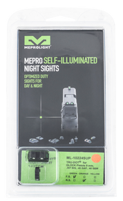 Meprolight USA 102243391 Tru-Dot  Green Tritium White Outline Front Sight-Orange Tritium White Outline Rear Sight Glock 17/17L/19/22/23 134484