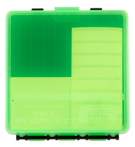 MTM Case-Gard P100916T Case-Gard P-100 Multi-Caliber Handgun Clear Green Polypropylene 100rd 103691 MTM Case-Gard P100916T Case-Gard P-100 Multi-Caliber Handgun Clear Green Polypropylene 100rd 103691