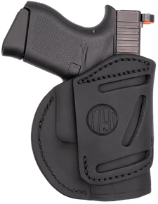 1791 Gunleather 4WH3SBLL 4-Way IWB/OWB Size 03 Stealth Black Leather Belt Clip Compatible w/Glock 26/Ruger LC9/S&W M&P Shield/2.0 9/40 Left Hand 118458 1791 Gunleather 4WH3SBLL 4-Way IWB/OWB Size 03 Stealth Black Leather Belt Clip Compatible w/Glock 26/Ruger LC9/S&W M&P Shield/2.0 9/40 Left Hand 118458