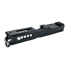 SLIDE WITH RMS CUT & COVER PLATE FOR GLOCK 43 BLACK DLC 100042697 SLIDE WITH RMS CUT & COVER PLATE FOR GLOCK 43 BLACK DLC 100042697
