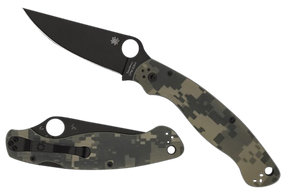 Spyderco C36GPCMOBK2 Military 2 4" Folding Plain Black DLC CPM S30V SS Blade/ Digital Camo G10 Handle Includes Pocket Clip 158050 Spyderco C36GPCMOBK2 Military 2 4" Folding Plain Black DLC CPM S30V SS Blade/ Digital Camo G10 Handle Includes Pocket Clip 158050