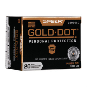 44 SPECIAL 200GR GOLD DOT HOLLOW POINT 20/BOX 105001239 44 SPECIAL 200GR GOLD DOT HOLLOW POINT 20/BOX 105001239