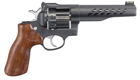 Ruger 5065 Super GP100 357 Mag/38 Special 8rd 5.50" Matte Black PVD Half-Lug Ported Barrel, Matte Black PVD Cylinder, Matte Black PVD Stainless Steel Frame, Hogue, Hardwood Grip 113263 Ruger 5065 Super GP100 357 Mag/38 Special 8rd 5.50" Matte Black PVD Half-Lug Ported Barrel, Matte Black PVD Cylinder, Matte Black PVD Stainless Steel Frame, Hogue, Hardwood Grip 113263