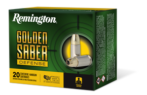 Remington Ammunition 27612 Golden Saber Defense 45ACP 230gr Brass Jacketed Hollow Point 20 Per Box/25 Case 143915 Remington Ammunition 27612 Golden Saber Defense 45ACP 230gr Brass Jacketed Hollow Point 20 Per Box/25 Case 143915