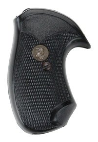 Pachmayr 03147 Compact Grip Checkered Black Rubber with Finger Grooves for Small Rossi Revolvers 73015