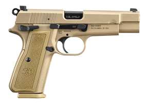FN 66101069 High Power 9mm Luger 17+1, 4.70" Black Target Crown Steel Barrel, Flat Dark Earth PVD Serrated Steel Slide & Steel Frame w/Beavertail, FDE Textured Polymer Grip, Ambidextrous 142782 FN 66101069 High Power 9mm Luger 17+1, 4.70" Black Target Crown Steel Barrel, Flat Dark Earth PVD Serrated Steel Slide & Steel Frame w/Beavertail, FDE Textured Polymer Grip, Ambidextrous 142782