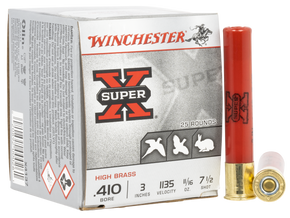 Winchester Ammo X4137 Super X Heavy Game Load High Brass 410Gauge 3" 11/16oz 7.5Shot 25 Per Box/10 Case 116940 Winchester Ammo X4137 Super X Heavy Game Load High Brass 410Gauge 3" 11/16oz 7.5Shot 25 Per Box/10 Case 116940