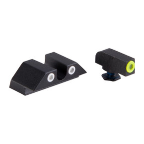 GLOCK 17/19/33/46 YELLOW FRONT & CLEAR U NOTCH REAR 100029960 GLOCK 17/19/33/46 YELLOW FRONT & CLEAR U NOTCH REAR 100029960