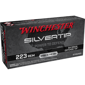 Winchester Silvertip Defender Rifle Ammuniton .223 Rem 64 gr. Defense Tip 2700 fps 20/ct WNW223ST
