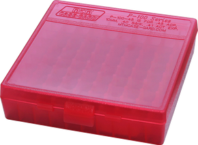 MTM Case-Gard P1004529 Ammo Box Flip-Top Multi Caliber Clear Red Polypropylene 100rd 42415 MTM Case-Gard P1004529 Ammo Box Flip-Top Multi Caliber Clear Red Polypropylene 100rd 42415
