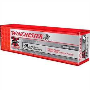 SUPER-X 22 LONG RIFLE 40GR POWER-POINT RNCP 100/BOX 105202944 SUPER-X 22 LONG RIFLE 40GR POWER-POINT RNCP 100/BOX 105202944