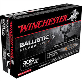 308 WINCHESTER 150GR BALLISTIC SILVER TIP 20/BOX 105202632 308 WINCHESTER 150GR BALLISTIC SILVER TIP 20/BOX 105202632