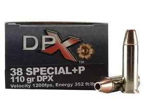 COR-BON Handgun Ammunition .38 Spl (+P) 110 gr DPX 1050 fps 20/box CBDPX3811020 COR-BON Handgun Ammunition .38 Spl (+P) 110 gr DPX 1050 fps 20/box CBDPX3811020