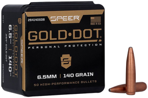 Speer 264140 Gold Dot  6.5mm .264 140 GR Soft Point 50 Box 114695