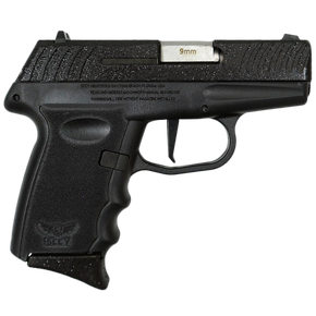 SCCY Industries DVG1PBBK DVG-1  Sub-Compact Frame 9mm Luger 10+1 3.10" Stainless Quadlock Barrel, Black Glitter Optic Ready/Serrated Stainless Steel Slide, Black Panther Polymer & Grip 162416
