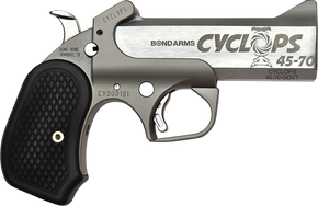Bond Arms BACY Cyclops  45-70 Gov 1rd Shot 4.25" Stainless Stainless Steel Barrel Matte Stainless Black Extended B6 Resin Grips 154306