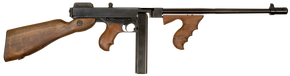 Thompson T1 1927A-1 Deluxe 45 ACP Caliber with 16.50" Barrel, 20+1 Capacity (Stick), Blued Metal Finish, American Walnut Stock Wood Grip Right Hand 41630 Thompson T1 1927A-1 Deluxe 45 ACP Caliber with 16.50" Barrel, 20+1 Capacity (Stick), Blued Metal Finish, American Walnut Stock Wood Grip Right Hand 41630