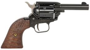 Heritage Mfg BK22B3WBRN35 Barkeep 22 LR 6 Shot, 3" Black Oxide Steel Barrel, Black Oxide Zinc Alloy Frame, Black Oxide Cylinder, Wood w/1776 Flag Engraved Grip, Hammer Block Safety, Exposed Hammer 157597 Heritage Mfg BK22B3WBRN35 Barkeep 22 LR 6 Shot, 3" Black Oxide Steel Barrel, Black Oxide Zinc Alloy Frame, Black Oxide Cylinder, Wood w/1776 Flag Engraved Grip, Hammer Block Safety, Exposed Hammer 157597
