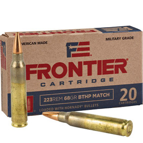 Hornady Frontier Rifle Ammunition .223 Rem 68 gr BTHP-MATCH 20/ct FRFR160 Hornady Frontier Rifle Ammunition .223 Rem 68 gr BTHP-MATCH 20/ct FRFR160
