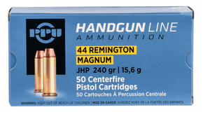 PPU PPH44MH Handgun 44RemMag 240gr Jacketed Hollow Point 50 Per Box/10 Case 120056 PPU PPH44MH Handgun 44RemMag 240gr Jacketed Hollow Point 50 Per Box/10 Case 120056