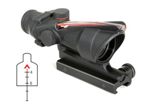 Trijicon ACOG Fixed Power Compact Scope with Sight - 4x32mm Red Chevron .223 (w/TA51 Mount) - Matte TRTA31F Trijicon ACOG Fixed Power Compact Scope with Sight - 4x32mm Red Chevron .223 (w/TA51 Mount) - Matte TRTA31F