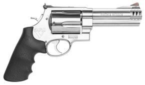 Smith & Wesson 163465 Model 460 XVR 460 S&W Mag 5" Stainless Steel Barrel & 5rd Cylinder, Satin  Stainless Steel X-Frame, Includes Two Rear Sights & Two Muzzle Brakes 38175