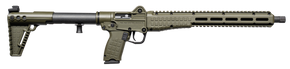 Kel-Tec SUB2K10GLKGRN SUB2000 Gen3 10mm Auto 15+1 16.15" Black Threaded Barrel, OD Green Picatinny Rail Receiver, M-LOK Handguard, Rotating Forend, 3 Position Adj OD Green Polymer Stock, Glock 20 Grip 180975