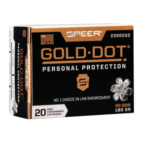 40 S&W 180GR GOLD DOT HOLLOW POINT 20/BOX 105001237