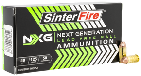 SinterFire Inc SF40125NXG Next Generation (NXG)  40S&W 125gr Lead Free Ball 50 Per Box/20 Case 145254
