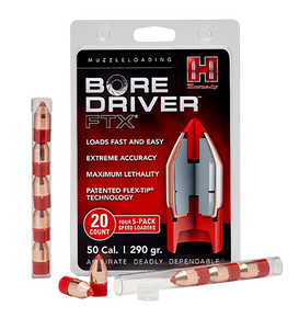 Hornady 67713 Bore Driver FTX 50Cal Flex Tip eXpanding 290gr 20 Per Box/10 Case 132150 Hornady 67713 Bore Driver FTX 50Cal Flex Tip eXpanding 290gr 20 Per Box/10 Case 132150