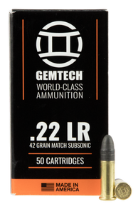 Gemtech 3009679 Subsonic  22LR 42gr Lead Round Nose 50/Box 12647