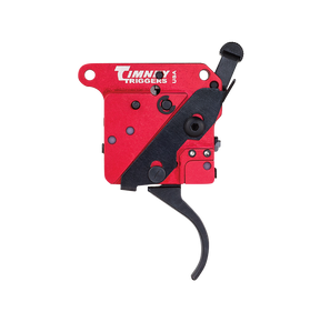 Timney Triggers 533 2-Stage  Two-Stage Curved Trigger with 1-1.50 lbs Draw Weight & Black/Red Finish for Remington 700 Right 48407