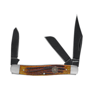 Remington Back Woods Stockman Folder Knife Blade Brown RT15645