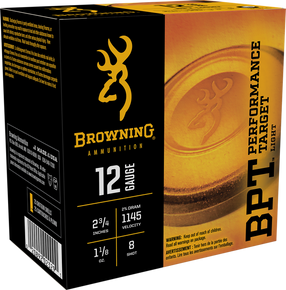 Browning Ammo B193611228 BPT Performance Target Light 12Gauge 2.75" 1 1/8oz 8Shot 25 Per Box/10 Case 116357 Browning Ammo B193611228 BPT Performance Target Light 12Gauge 2.75" 1 1/8oz 8Shot 25 Per Box/10 Case 116357