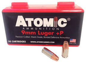 ATOMIC 9MM LUGER +P 124GR JHP</br>50RD 10BX/CS A00409