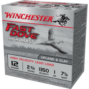Winchester Fast Dove & Clay Shotshells 12 ga 2-3/4" 1 oz 1350 fps #7.5 25/ct WNWFD127B