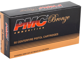 PMC 32A Bronze 32ACP 71gr Full Metal Jacket 50 Per Box/20 Case 74055 PMC 32A Bronze 32ACP 71gr Full Metal Jacket 50 Per Box/20 Case 74055