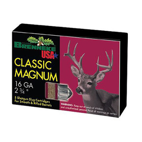 16 GAUGE 2-3/4'' 1OZ SLUG 5/BOX 430103876 16 GAUGE 2-3/4'' 1OZ SLUG 5/BOX 430103876