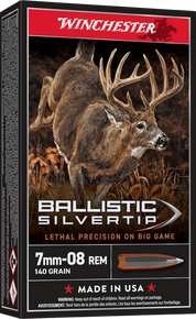 Winchester Ammo SBST708 Ballistic Silvertip 7mm-08Rem 140gr Rapid Controlled Expansion Polymer Tip 20 Per Box/10 Case 65292 Winchester Ammo SBST708 Ballistic Silvertip 7mm-08Rem 140gr Rapid Controlled Expansion Polymer Tip 20 Per Box/10 Case 65292