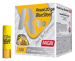 Rio Ammunition RBSM202 BlueSteel Royal 20Gauge 3" 1oz 2Shot 25 Per Box/10 Case 105588