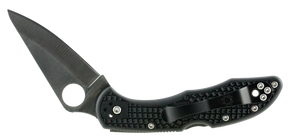 Spyderco C11PBK Delica 4 2.88" Folding Drop Point Plain VG-10 SS Blade/Black Textured FRN Handle Includes Pocket Clip 32218 Spyderco C11PBK Delica 4 2.88" Folding Drop Point Plain VG-10 SS Blade/Black Textured FRN Handle Includes Pocket Clip 32218