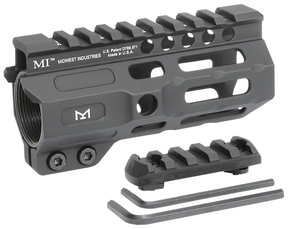 Midwest Industries MICRM45 Combat  Black Hardcoat Anodized 6061-T6 Aluminum 4.50" Picatinny/M-LOK 121663