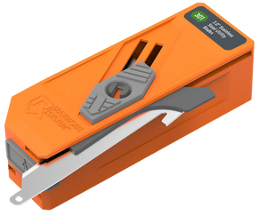 Outdoor Edge RR30D12C Blade Dispenser  Blaze Orange, 12 Drop Point 3" 420J2 SS Blades 166094