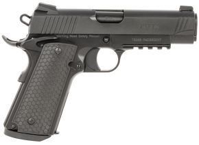 Girsan 392075 MC1911 C Untouchable Compact Frame 9mm Luger 9+1 4.40" Black Steel Barrel, Black Serrated Steel Slide & Frame w/Beavertail & Picatinny Rail, Black Polymer Grip 160990