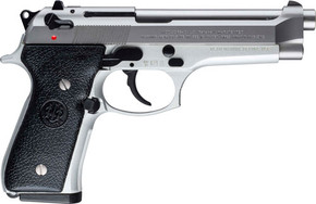 BERETTA 92FS 9MM 4.9" FS 3-DOT10-SHOT INOX BLK RUBBER ITALY GJS92F520