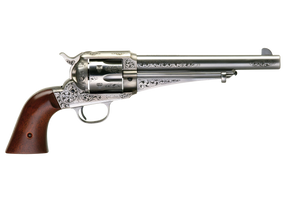 Taylors & Company 550394 1875 Army Outlaw 44-40 Win Caliber with 7.50" Barrel, 6rd Capacity Cylinder, Overall White Engraved Finish Steel & Walnut Grip 134578 Taylors & Company 550394 1875 Army Outlaw 44-40 Win Caliber with 7.50" Barrel, 6rd Capacity Cylinder, Overall White Engraved Finish Steel & Walnut Grip 134578