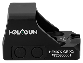 Holosun HE407KGRX2 407  Black Anodized 1 x 0.58" x 0.77" 6 MOA Green Dot 137910