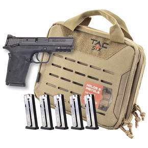 Smith & Wesson M&P9 Shield EZ M2.0 Handgun Bundle 9mm Luger 8rd Magazines (5) 3.675" Barrel Black with Case SW14677 Smith & Wesson M&P9 Shield EZ M2.0 Handgun Bundle 9mm Luger 8rd Magazines (5) 3.675" Barrel Black with Case SW14677